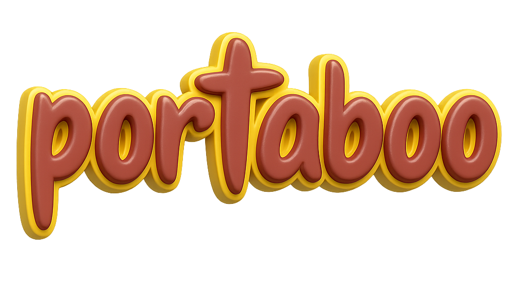 Portaboo logo – innovative portable washing machines for travel, home, and beyond.